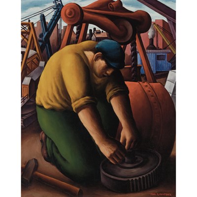 Lot 93 - Paul Raphael Meltsner American, 1905-1966 Man...