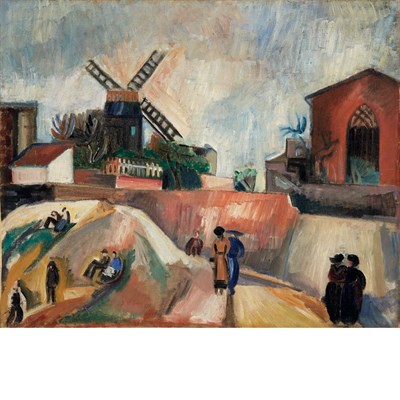 Lot 24 - Jean Dufy French, 1888-1964 Paysage au Moulin...