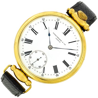 Lot 572 - Gentleman's Vermeil Open Face Pocket Watch Wristwatch, Patek Philippe