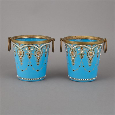 Lot 90 - Pair of Continental Gilt-Bronze Mounted...