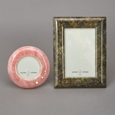 Lot 108 - Two Seaman Schepps Hardstone Photograph Frames...