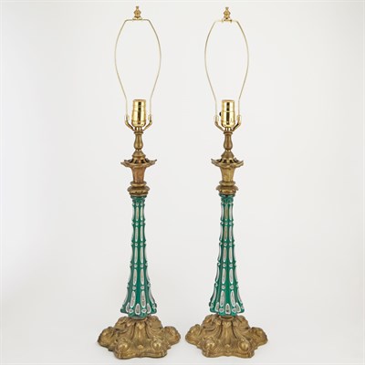 Lot 275 - Pair of Bohemian Style Gilt-Metal Mounted...