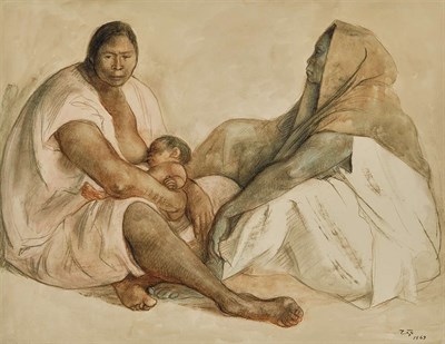 Lot 66 - Francisco Zuniga Mexican, 1912-1998 Maternity,...