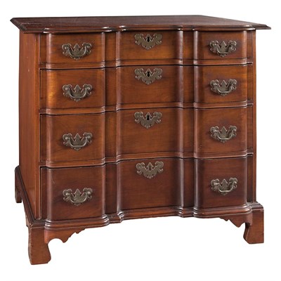 Lot 131 - Chippendale Style Mahogany Block Front Chest...