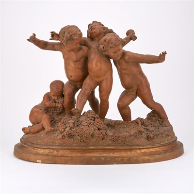 Lot 282 - Bacchanalian Terra Cotta Group In the style of...