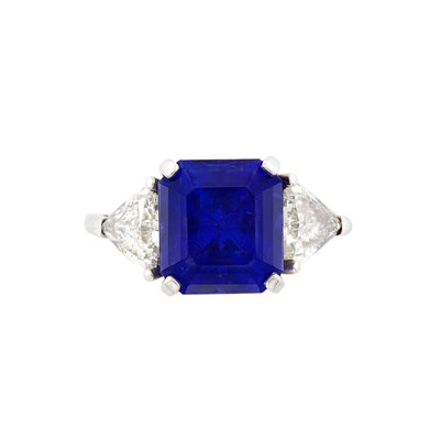 Lot 426 - Platinum, Tanzanite and Diamond Ring and Gold Insert Ring