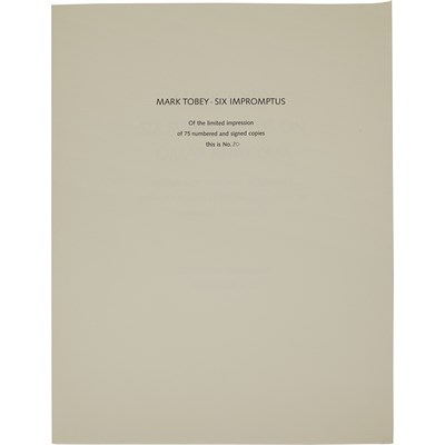 Lot 271 - Mark Tobey (1890-1976) SIX IMPROMPTUS ON OMAR...