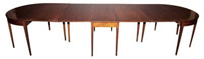 Lot 482 - George III Style Inlaid Mahogany Dining Table...