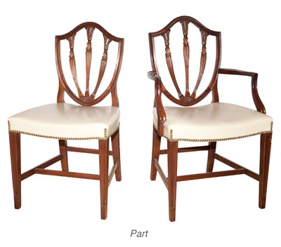 Lot 221 - Set of Ten George III Style Mahogany Dining...