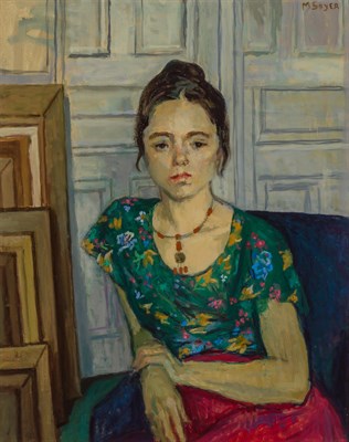 Lot 2115 - Moses Soyer American, 1899-1974 Girl with...