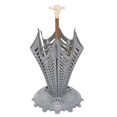 Lot 205 - Cast Iron Umbrella Stand Height 28 inches.