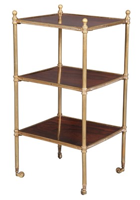 Lot 155 - Victorian Brass Mounted Rosewood Three-Tier...