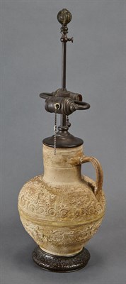 Lot 376 - Middle Eastern Earthenware Pitcher Now mounted...
