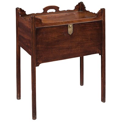 Lot 146 - George III Mahogany Bedside Cupboard The three-...