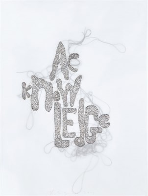 Lot 145 - Rob Wynne American, b. 1950 Acknowledge, 2013...