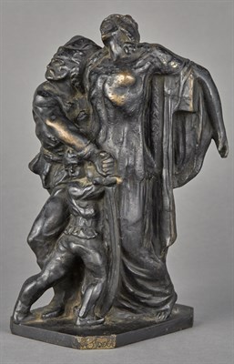 Lot 285 - Hungarian Bronze Patriotic Figural Group Cast...