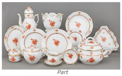 Lot 286 - Herend Gilt Decorated Porcelain Dinner Service...