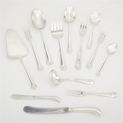 Lot 275 - English Sterling Silver Flatware Service James...