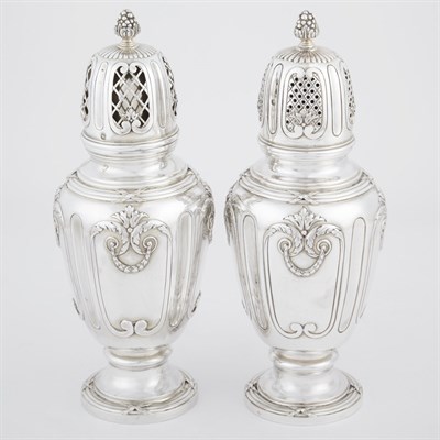 Lot 233 - Pair of French Sterling Silver Casters Circa...