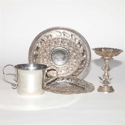 Lot 433 - Group of Four Silver Table Articles Diameter...