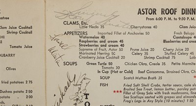 Lot 261 - SINATRA, FRANK Signature, along Tommy Dorsey...