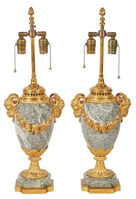 Lot 346 - Pair of Louis XVI Style Gilt-Bronze Mounted...