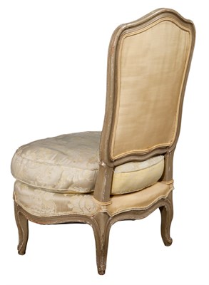 Lot 288 - Louis XV Style Carved and Gray Painted Slipper...