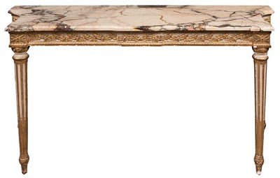 Lot 377 - Louis XVI Style Carved, Painted and Giltwood...