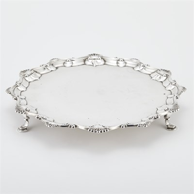 Lot 248 - George III Sterling Silver Salver John Carter,...
