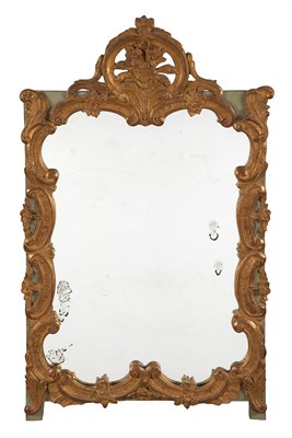 Lot 294 - Rococo Style Gilt and Painted Mirror Second...