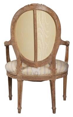 Lot 295 - Pair of Louis XVI Style Carved Limed Wood...