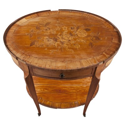 Lot 316 - Transitional Louis XV/XVI Tulipwood and...
