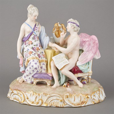 Lot 297 - Meissen Style Porcelain Group of a Classical...