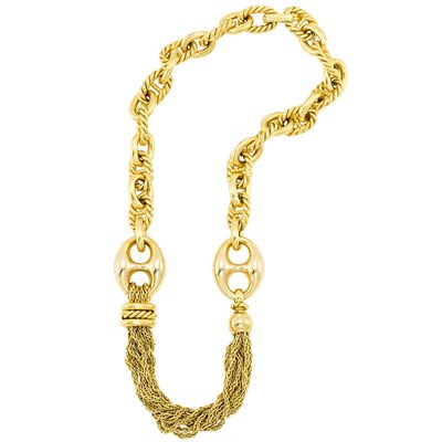 Lot 215 - Gold Fancy Link Necklace