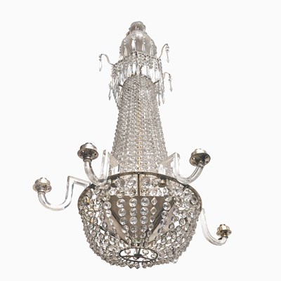 Lot 159 - Regency Cut Glass Eight-Light Chandelier