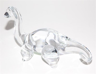 Lot 298 - Steuben Colorless Glass Figure of a Dinosaur...