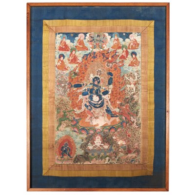 Lot 65A - Tibetan Thanka Early 19th century Vajrakilaya...