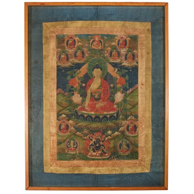 Lot 65B - Tibetan Thanka Early 19th century Medicine...