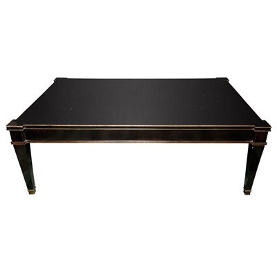 Lot 602 - Gilt and Black Painted Coffee Table...