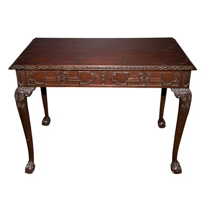 Lot 257 - George II Style Mahogany Blind Fret Carved...