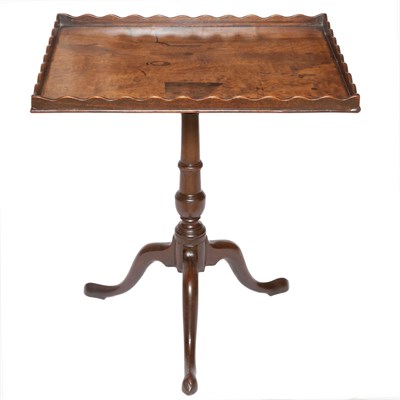 Lot 195 - George II Mahogany Scalloped Tilt-Top Table...