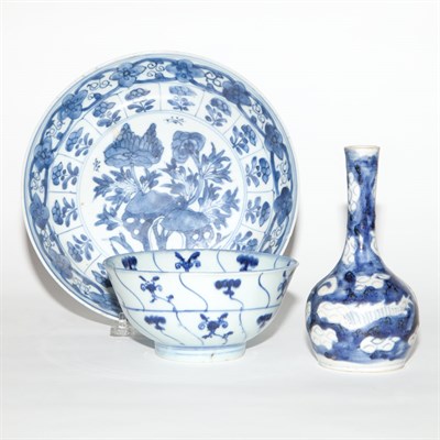 Lot 308 - Group of Chinese Blue and White Glazed...