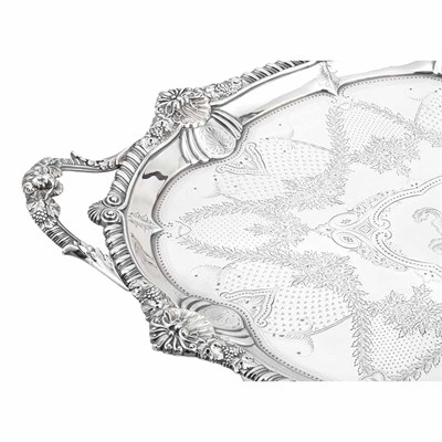 Lot 245 - George III Sterling Silver Two-Handled Tray...