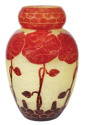 Lot 406 - Le Verre Francais Art Deco Acid Etched Cameo...