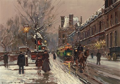 Lot 61 - Manner of Edouard Leon Cortes Quai du Louvre...