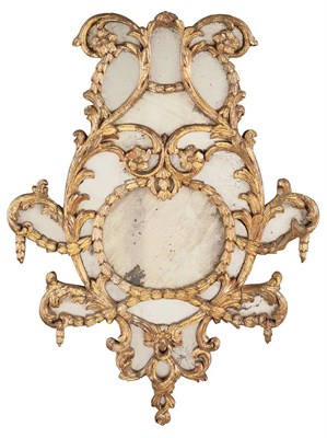 Lot 411 - George III Gessoed Girandole Height 36 inches,...