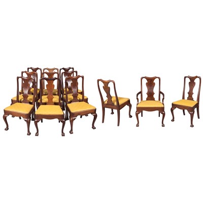Lot 128 - Set of Twelve George II Style Mahogany Dining...