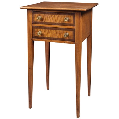 Lot 145 - Federal Banded and Figured Maple Work Table...