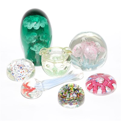 Lot 278 - Group of Glass Paperweights Approximately...