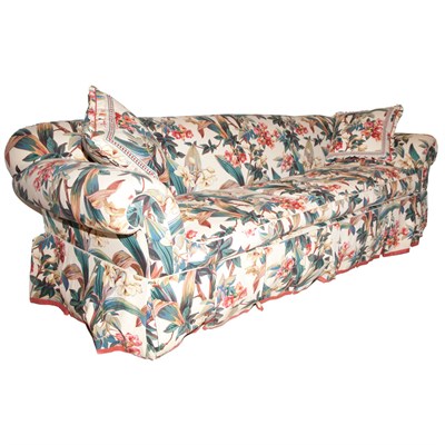 Lot 281 - Upholstered Loose Cushion Sofa Length 7 feet 3...